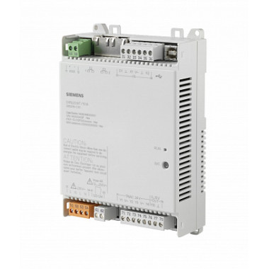 DXR2.E09T-101A - Компактный комнатный контроллер, BACnet/IP, 230 V, плоский корпус, 1 DI, 2 UI, 1 реле, 1 AO, 4 тиристорных выхода