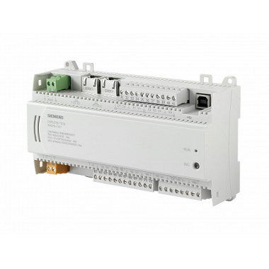 DXR2.E18-101A/BP - Compact room automation station, BACnet/IP, 24 V, DIN housing, 2 DI, 4 UI, 4 AO, 8 triac, bulk pack 18 pcs.