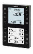 QMX3.P37-1BSC - Комнатный датчик температуры с KNX, датчик температуры, дисплей с подсветкой, сенсорные клавиши, чёрный