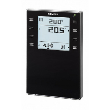 QMX3.P74-1BSC - Комнатный модуль с KNX и датчиками температуры, влажности, CO2, дисплеем и клавишами. Чёрный цвет.