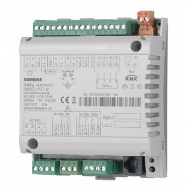 RXB22.1/FC-12 - Комнатные контроллеры для 3-скоростных вентиляторов и электронагревателя
