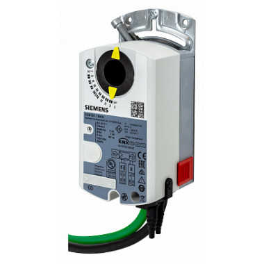 GDB181.1E/KN - Компакнтый контроллер VAV с KNX, AC 24 В, 5 Нм, 150 сек, 300 Па